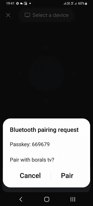 Android-TV-vs-Google-TV-Bluetooth-Pairing-Request-in-TV-Remote-App.jpg Android TV vs. Google TV: دليل المقارنة