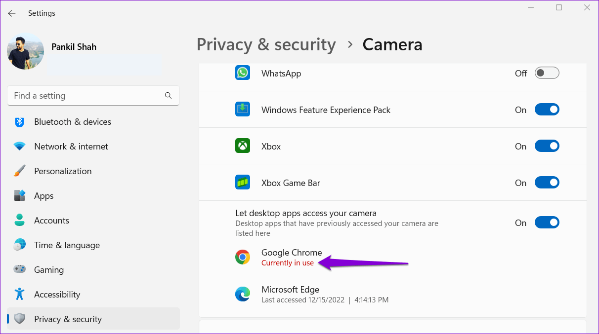 Check-Apps-Using-Camera-on-Windows أفضل 7 طرق لإصلاح خطأ جميع الكاميرات محجوزة في Windows 11