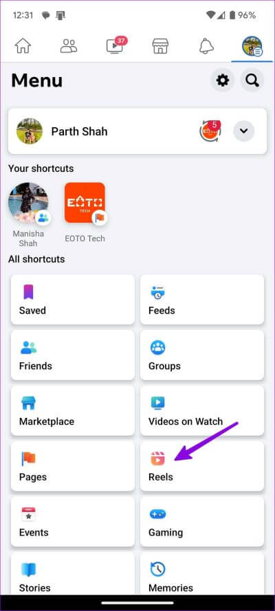 Check-saved-and-liked-Facebook-reels-1 كيفية البحث عن Reels المحفوظة والمعجب بها على Facebook