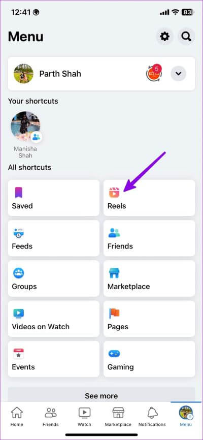 Check-saved-and-liked-Facebook-reels-5 كيفية البحث عن Reels المحفوظة والمعجب بها على Facebook