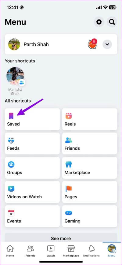 Check-saved-and-liked-Facebook-reels-6 كيفية البحث عن Reels المحفوظة والمعجب بها على Facebook