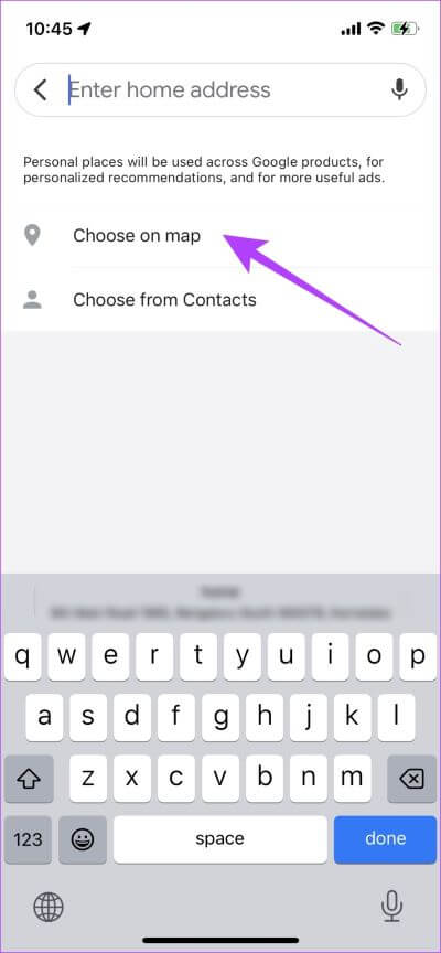Choose-on-Map-3 كيفية إضافة أو تغيير موقع المنزل والعمل على Google Maps