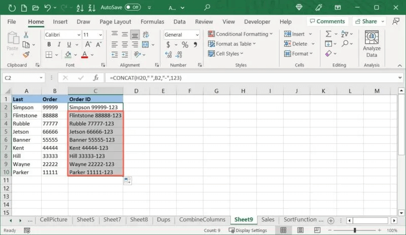 4 طرق لكيفية دمج النص في Excel - %categories