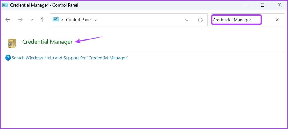Credential-Manager-in-Control-Panel 7 طرق سريعة لفتح إدارة بيانات الاعتماد في Windows 11