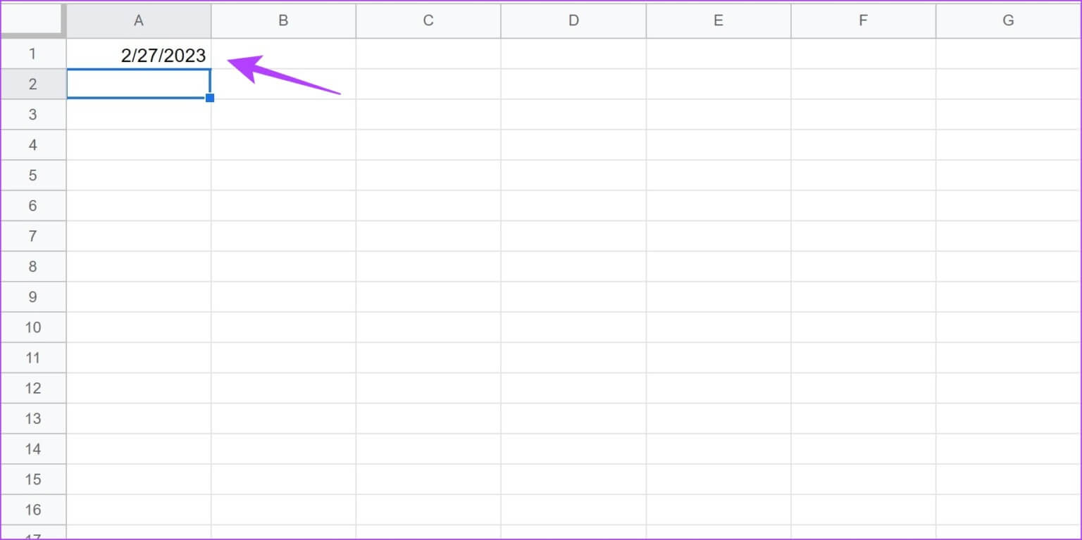Current-Date-Entered-1536x767-1 3 طرق سهلة لإضافة التواريخ تلقائيًا في Google Sheets