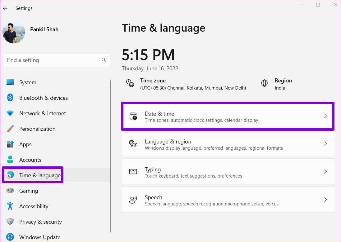 Date-and-Time-Settings-on-Windows-4 أفضل 7 طرق لإصلاح عدم عمل بحث Discord على Windows