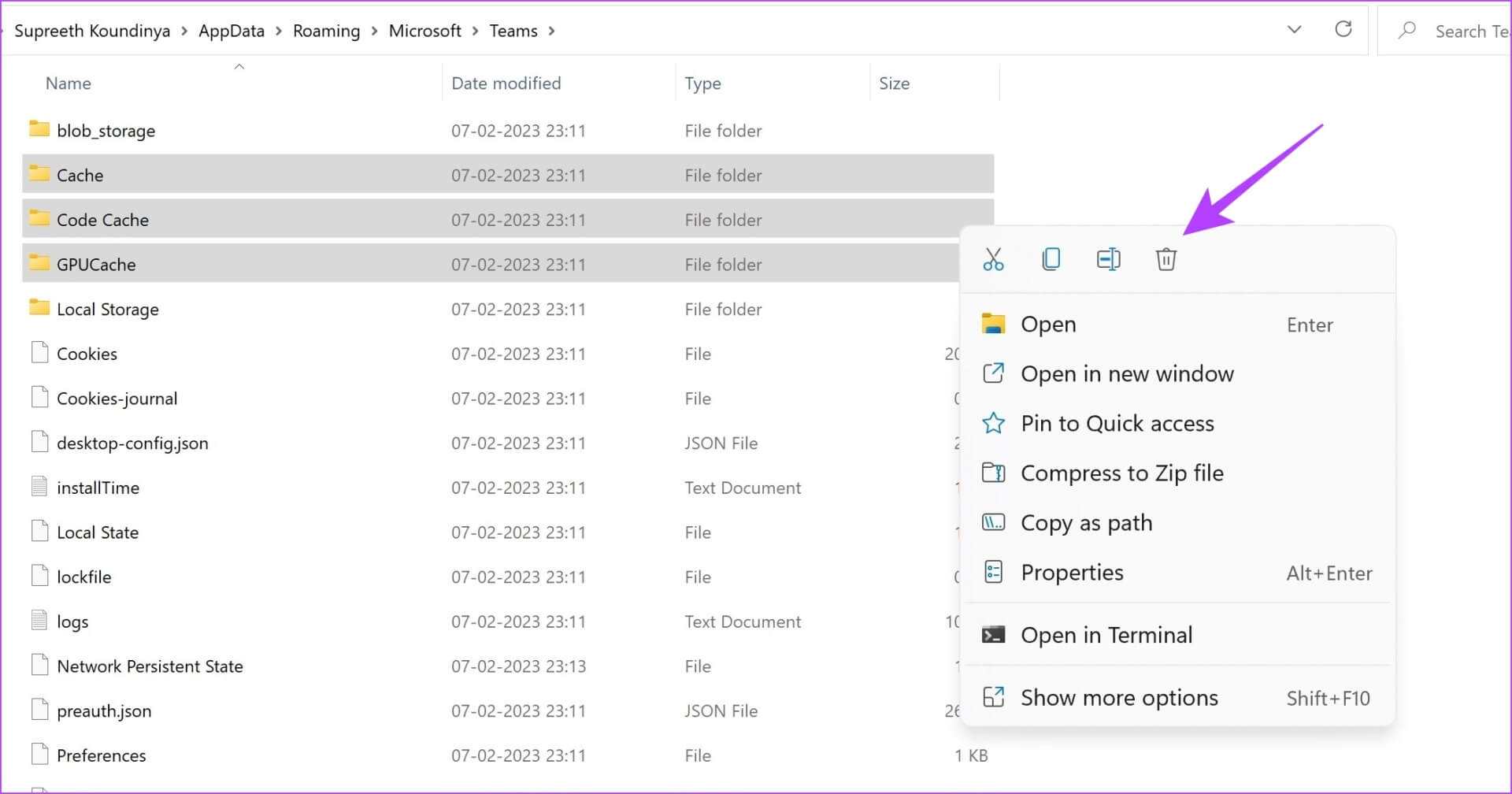 Delete-Cache كيفية مسح ذاكرة التخزين المؤقت لـ Microsoft Teams على Windows و Mac و iPhone و Android