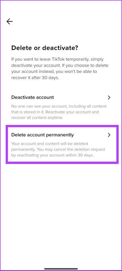 Delete-TikTok-Account_6 كيفية حذف حساب TikTok بشكل دائم باستخدام الهاتف المحمول أو الكمبيوتر الشخصي