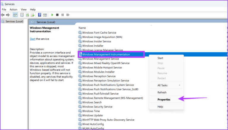 Disable-Wmi-service-2-768x437-1 أفضل 8 إصلاحات لعدم فتح الأداة المساعدة MSINFO32 في Windows 11