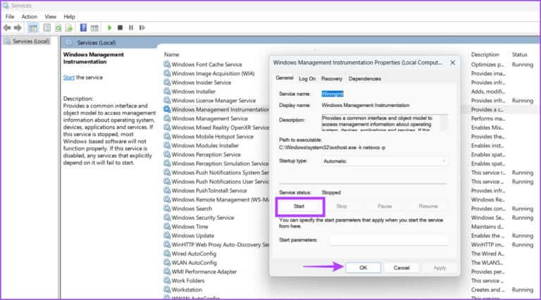 Disable-Wmi-service-4-768x426-1 أفضل 8 إصلاحات لعدم فتح الأداة المساعدة MSINFO32 في Windows 11