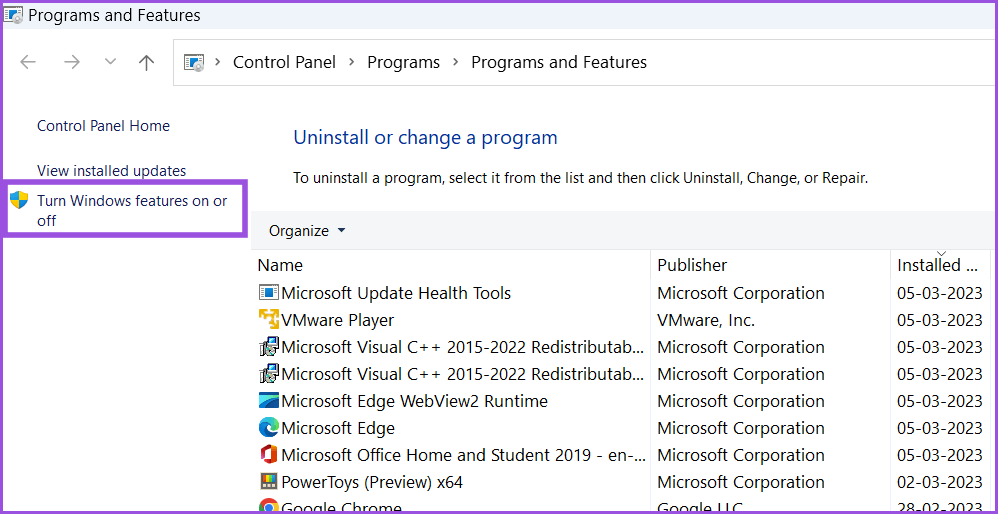 Enable-Virtual-Machine-Platform-2 أفضل 7 طرق لإصلاح عدم عمل نظام Windows الفرعي لـ Android على Windows 11