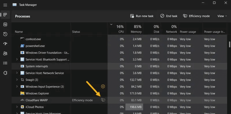 Enabling-Efficiency-Mode-Success-for-App-800x396.jpg ما هو وضع الكفاءة في Windows 11 وكيفية تمكينه