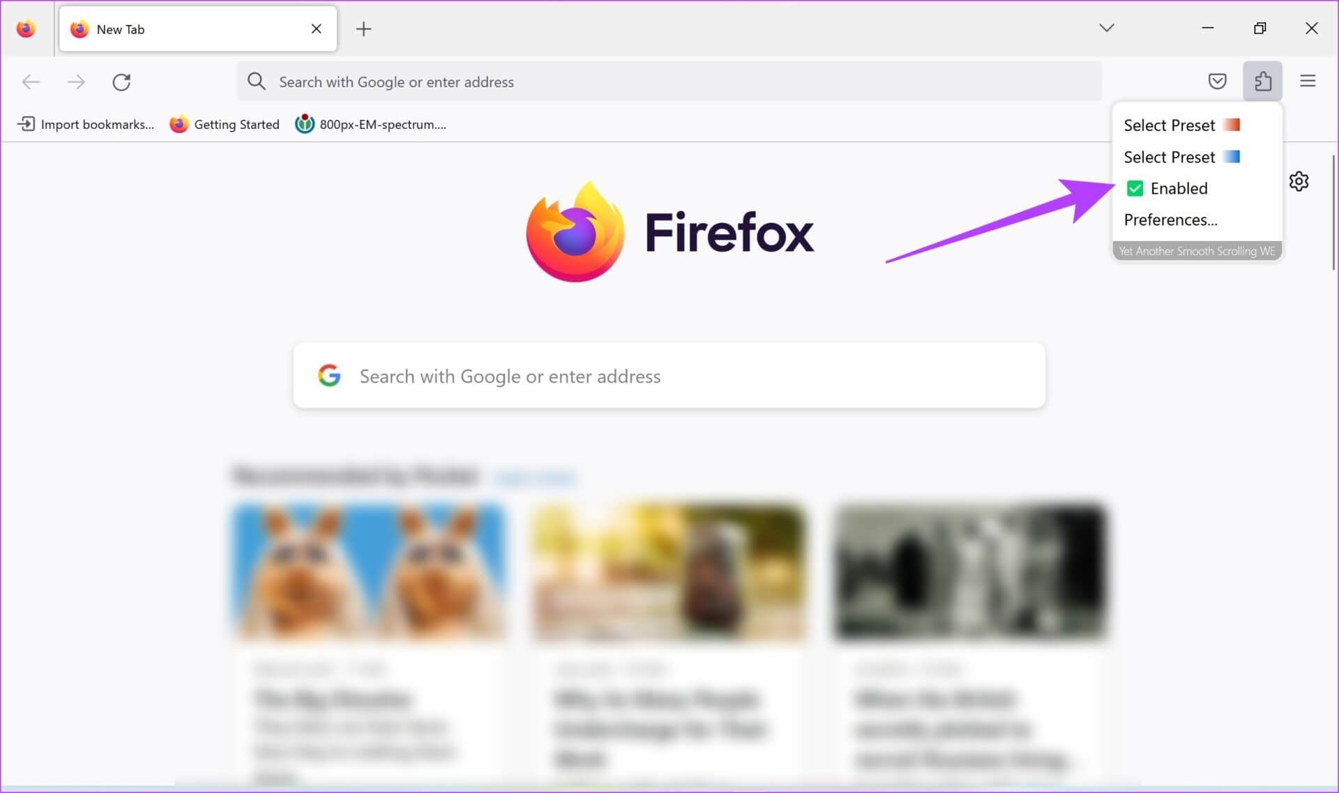 Ensure-Extension-is-Enabled أهم 3 طرق لتمكين التمرير السلس على Mozilla Firefox