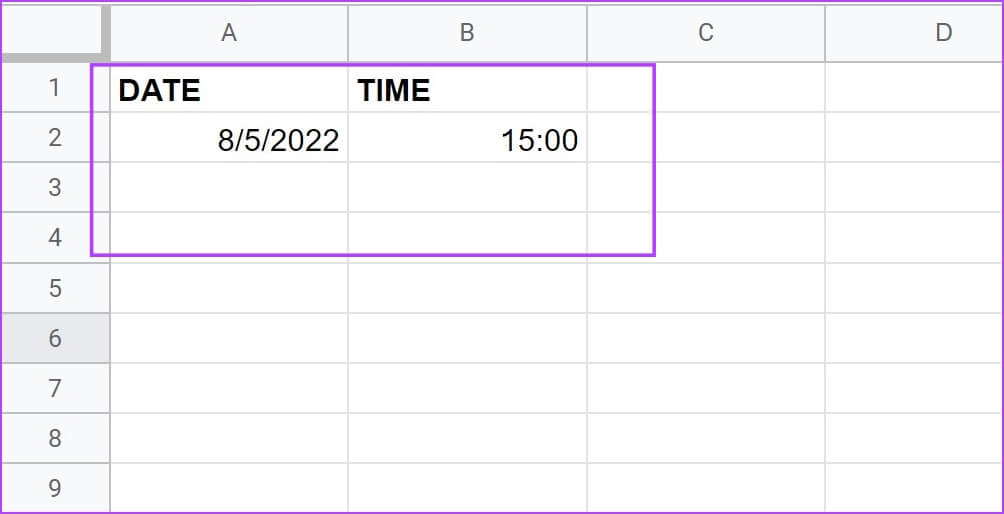 Enter-Date-and-Time 3 طرق سهلة لإضافة التواريخ تلقائيًا في Google Sheets