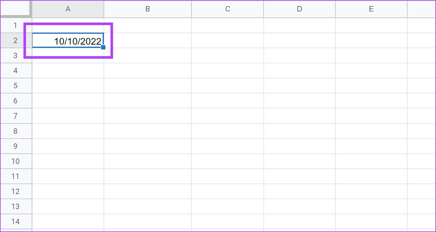 Enter-a-Date- 3 طرق سهلة لإضافة التواريخ تلقائيًا في Google Sheets