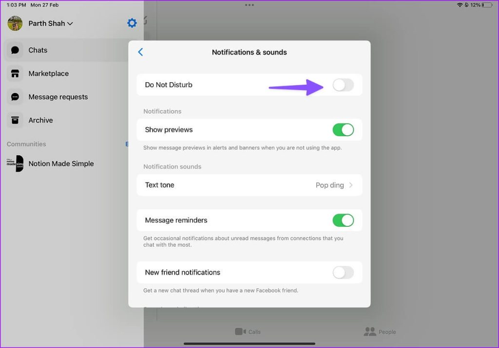 أفضل 9 طرق لإصلاح عدم عمل Facebook Messenger على iPad أحلى هاوم