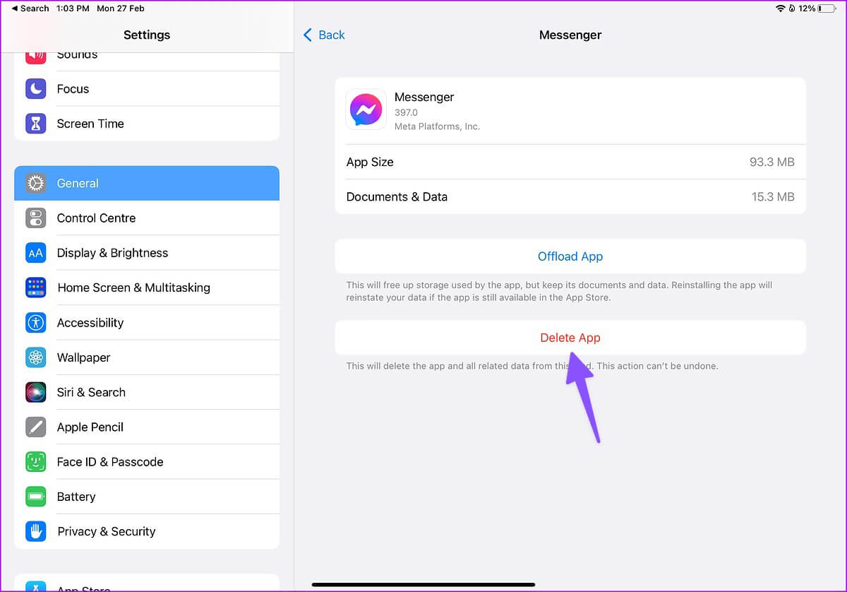 Fix-Facebook-Messenger-Not-Working-on-iPad-5 أفضل 9 طرق لإصلاح عدم عمل Facebook Messenger على iPad