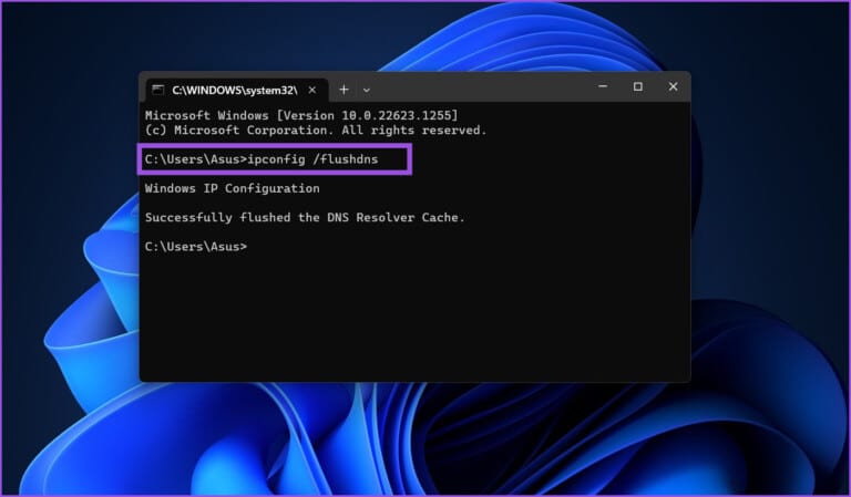 Flush-dsn-cache-768x449-1 8 أفضل الطرق لإصلاح خطأ DNS_PROBE_FINISHED_NXDOMAIN في Google Chrome على Windows 11