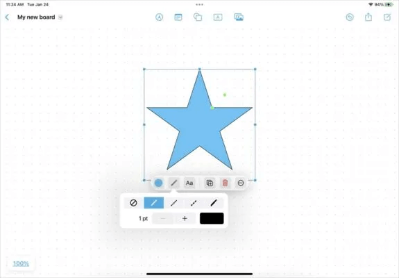 Freeform-iPad-Format-Shape-575x400.jpg كيفية استخدام تطبيق Apple Freeform على iPhone و iPad و Mac