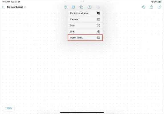 Freeform-iPad-Insert-From-575x400.jpg كيفية استخدام تطبيق Apple Freeform على iPhone و iPad و Mac