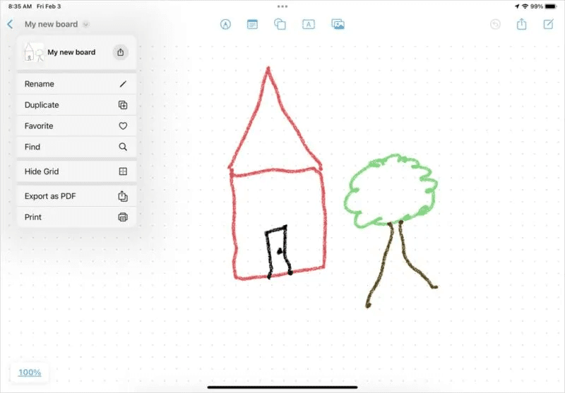Freeform-iPad-More-Actions-800x557.jpg كيفية استخدام تطبيق Apple Freeform على iPhone و iPad و Mac