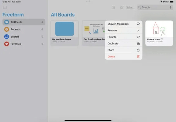 كيفية استخدام تطبيق Apple Freeform على iPhone و iPad و Mac - %categories