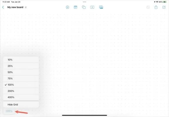 Freeform-iPad-Zoom-Board-575x400.jpg كيفية استخدام تطبيق Apple Freeform على iPhone و iPad و Mac