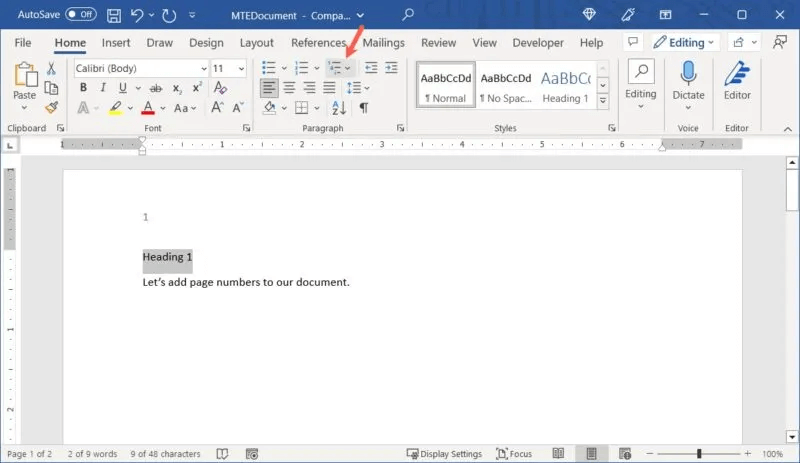 Home-Multilevel-List-Word-800x463.jpg كيفية إضافة وتنسيق أرقام الصفحات في Word