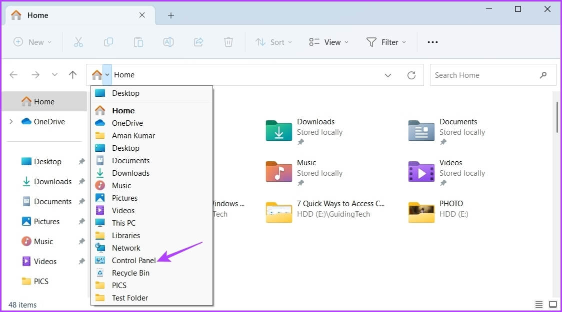 Home-icon 7 طرق سريعة للوصول إلى لوحة التحكم على Windows 11