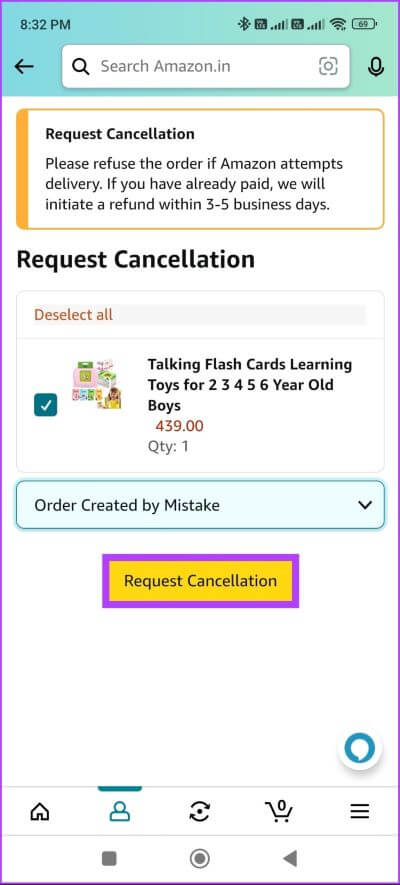 How-to-Cancel-an-Order-on-Amazon_7 كيفية إلغاء الطلب على Amazon باستخدام الكمبيوتر الشخصي والجوال