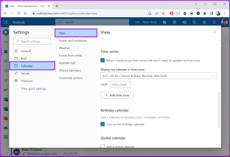 كيفية تغيير المنطقة الزمنية في Outlook على تطبيق الويب وسطح المكتب - %categories