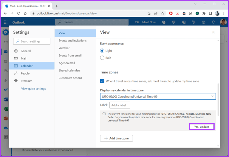How-to-Change-Time-Zone-In-Outlook_9-768x526-1 كيفية تغيير المنطقة الزمنية في Outlook على تطبيق الويب وسطح المكتب