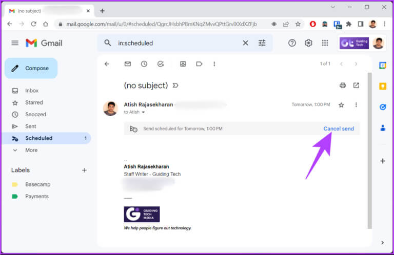 كيفية تحرير أو إلغاء بريد إلكتروني مجدول في Gmail - %categories