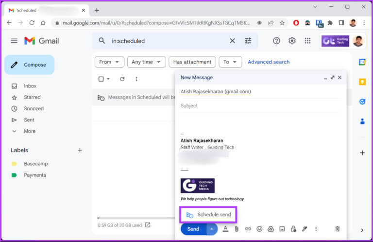 كيفية تحرير أو إلغاء بريد إلكتروني مجدول في Gmail - %categories