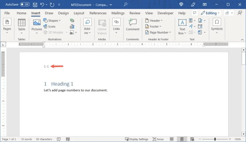 Included-Chapter-Number-Word-800x463.jpg كيفية إضافة وتنسيق أرقام الصفحات في Word