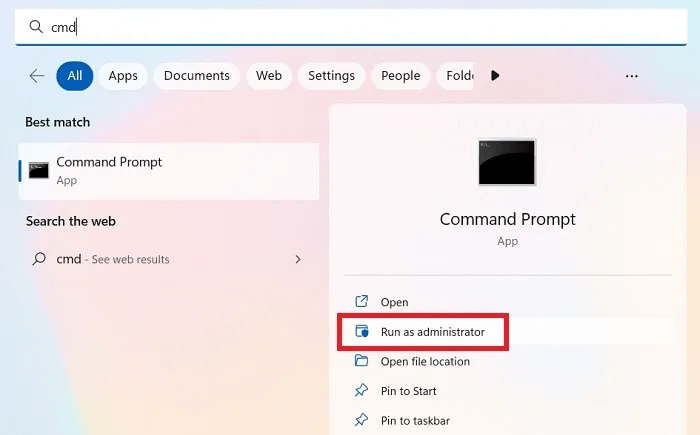 Laptop-Keyboard-Not-Working-Cmd-Run-as-Administrator.jpg لوحة مفاتيح الكمبيوتر المحمول لا تعمل؟ جرب هذه الإصلاحات