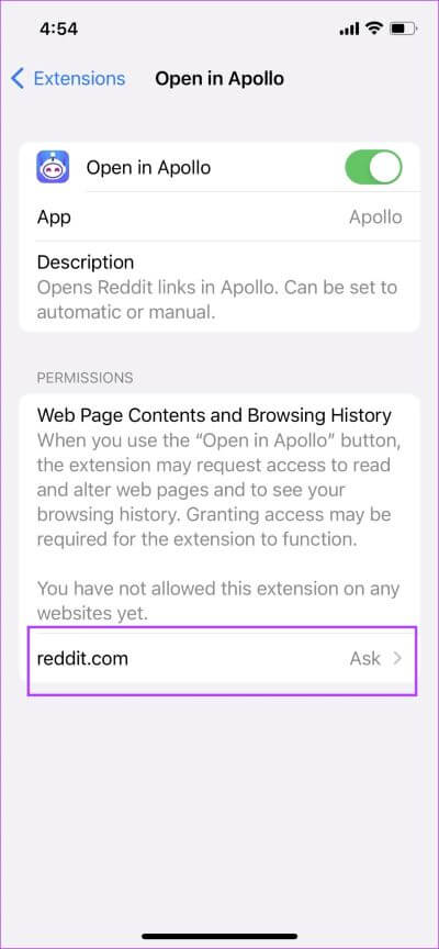 Link-Permissions- كيفية فتح روابط Reddit في تطبيقات الطرف الثالث على iPhone و Android