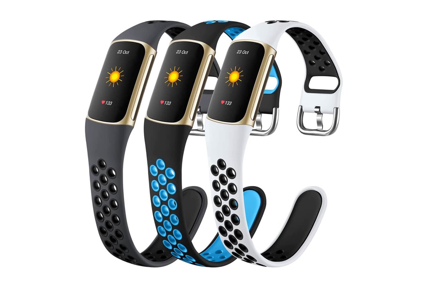 Maledan-Sports-Fitbit-Charge-5-Bands أفضل 7 أحزمة Fitbit Charge 5: سوار من سيليكون ومن معدن ومن نايلون والمزيد