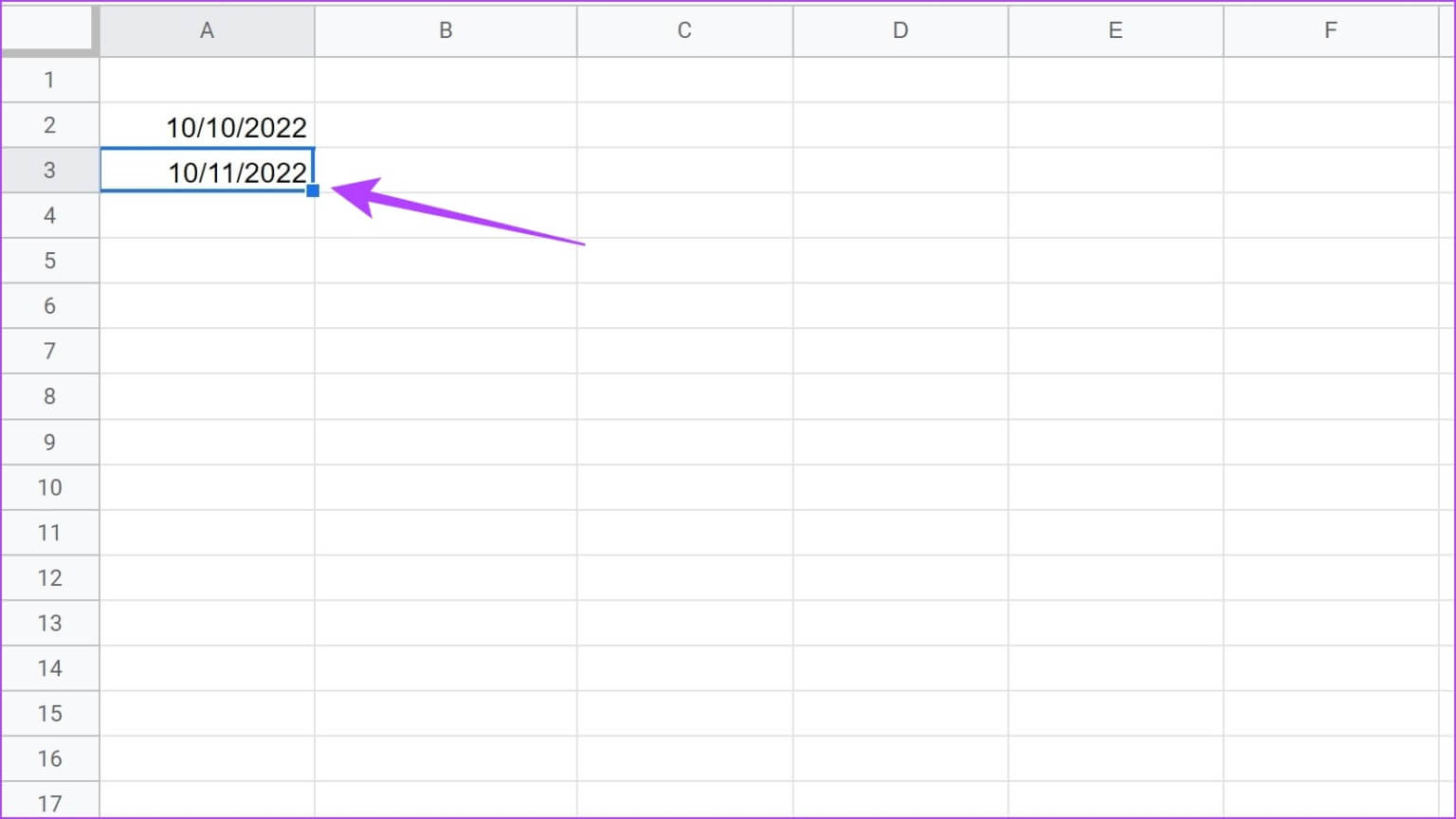 Next-Weekday-Inserted-1536x864-2 3 طرق سهلة لإضافة التواريخ تلقائيًا في Google Sheets