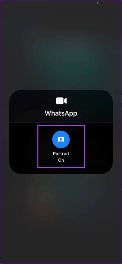 Potrait-Turned-on كيفية طمس الخلفية في مكالمات فيديو WhatsApp على iPhone و Android