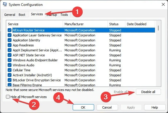 Powershell-popping-disabling-services.jpg 6 طرق لإصلاح استمرار Windows Powershell في الظهور
