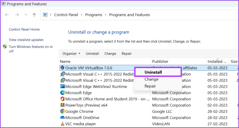 Remov-hypervisor-app-2-768x413-1 أفضل 7 طرق لإصلاح عدم عمل نظام Windows الفرعي لـ Android على Windows 11