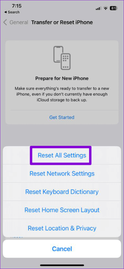 Reset-All-Settings-on-iPhone-2-474x1024-2 أفضل 7 إصلاحات لعدم عمل مكبر صوت iPhone أثناء المكالمات