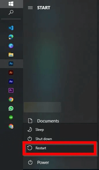Restart-Windows.jpg كيفية إصلاح شاشة الموت السوداء في Windows