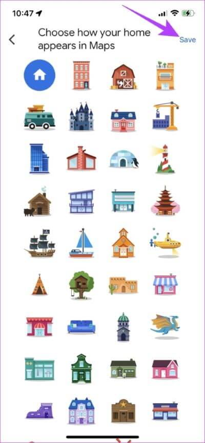 Select-Home-Icon-and-Save-474x1024-1 كيفية إضافة أو تغيير موقع المنزل والعمل على Google Maps
