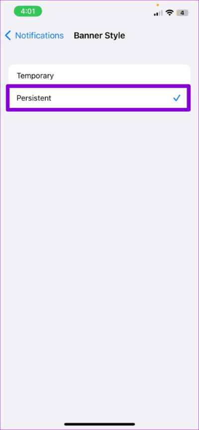 Select-Phone-App-Notifications-Banner-Style-on-iPhone-474x1024-1 كيفية إصلاح عدم ظهور إشعارات المكالمات الفائتة على iPhone