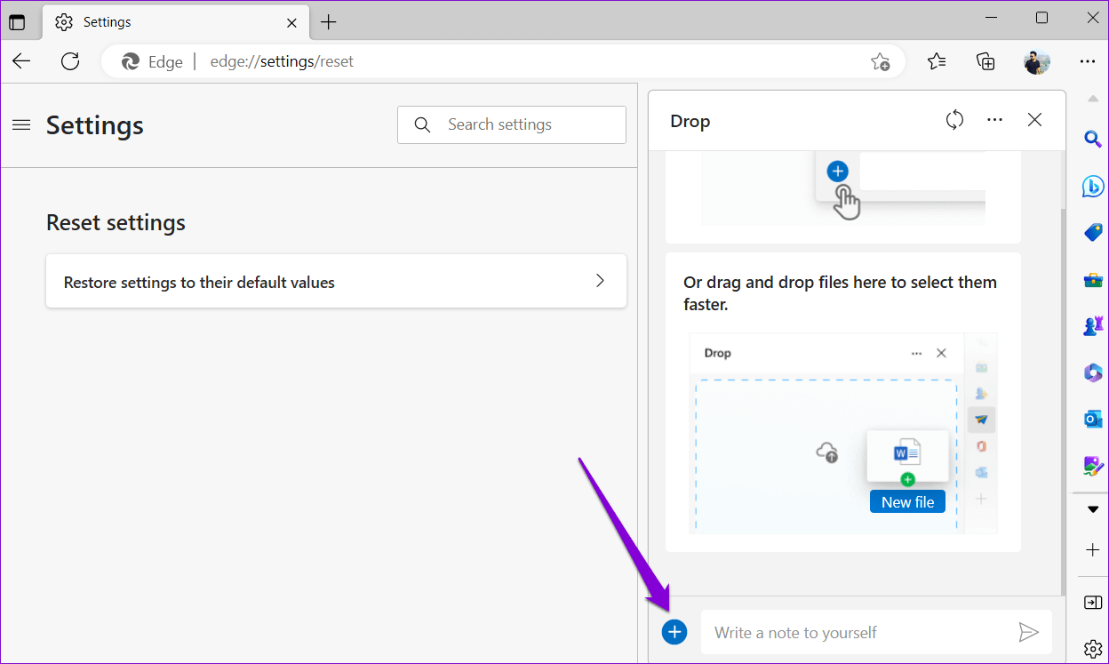 Send-Files-via-the-Drop-Feature-in-Microsoft-Edge كيفية استخدام ميزة Drop على Microsoft Edge لمشاركة الملفات بين الأجهزة