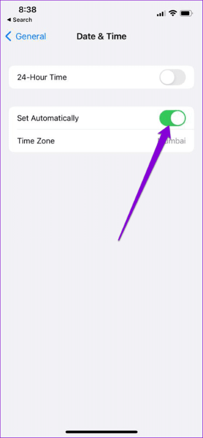 Set-Date-and-Time-Automatically-on-iPhone-9-474x1024-1 أفضل 9 طرق لإصلاح عدم السماح بتسجيل الدخول في YouTube على Android و iPhone