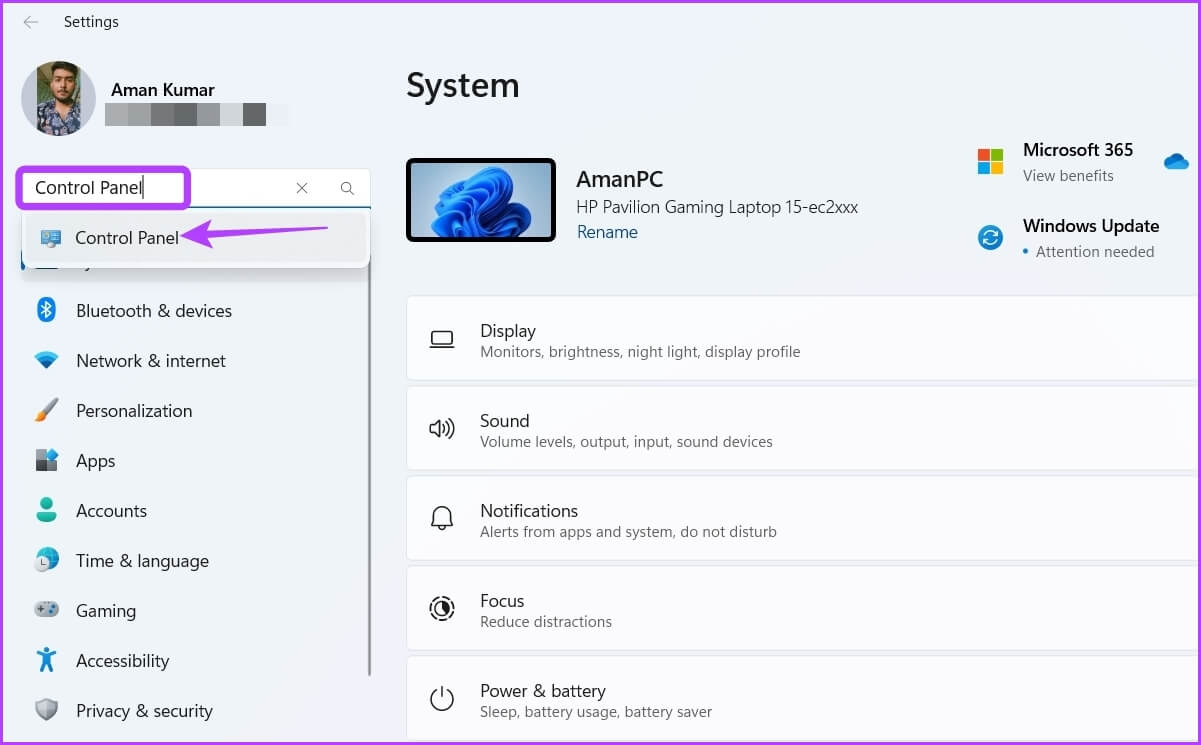 Settings-4 7 طرق سريعة للوصول إلى لوحة التحكم على Windows 11