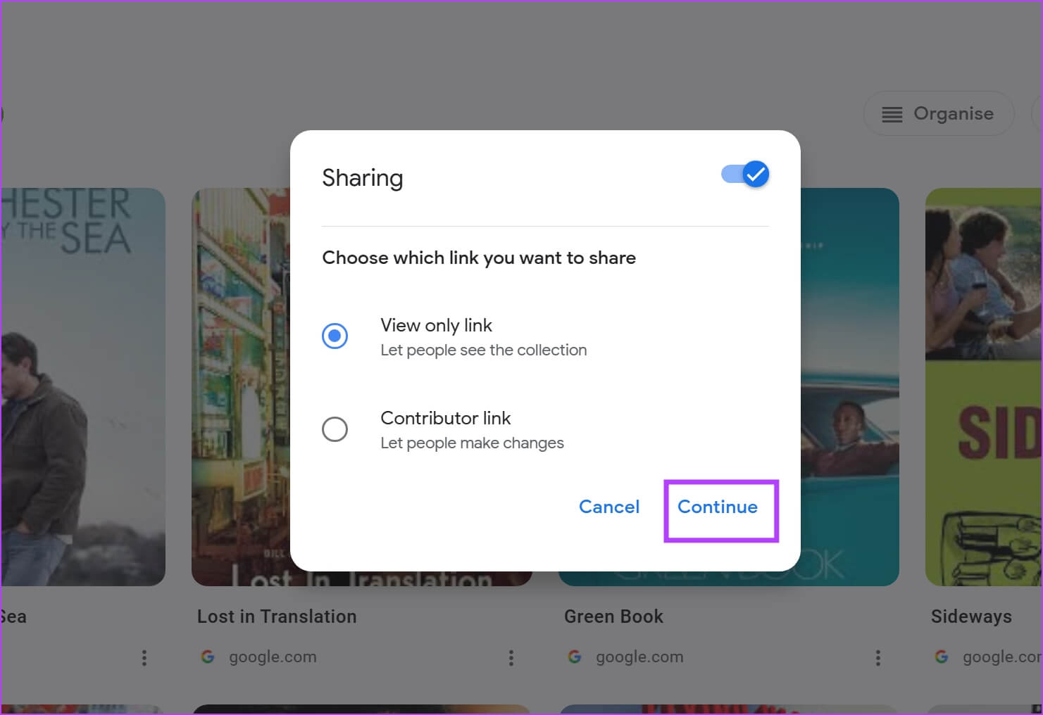Share-Watchlist-Link كيفية إضافة الأفلام والعروض إلى قائمة Google Watchlist